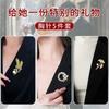 Elegant Floral Brooch Set Women Alloy Flower Rose Silverleaf Pin Collection Luxury Minimalist Accessory Office Wear