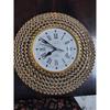 Decorative Crystal Wall Clock Iron Metal Analog Fancy Diamond Beads In Roman Number Stylish Designer Items Luxury Home Living Room Best Gift