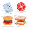 Children Wooden Simulation Fast Food Burger Fries Sandwich Toy Kitchen Playset Assembly Educational Cutting s Kid Friendly Entertaining Fun Safe