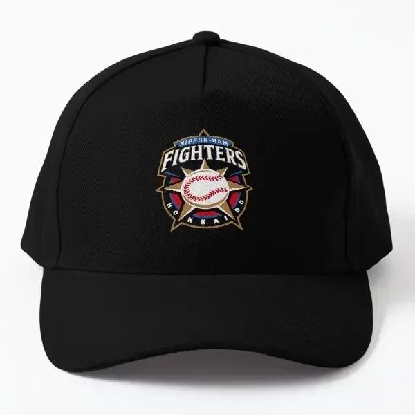 Бейсболка Hat Snapback Hokkaido Nippon Fighters Черная Мужская Хип-Хоп Повседневная Женская Солнце Однотонная Мальчики Кепка