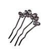 Geometric Toothed Insert Comb Rhinestone U-shaped Hair Clip Elegant Butterfly Hairpin  Gifts