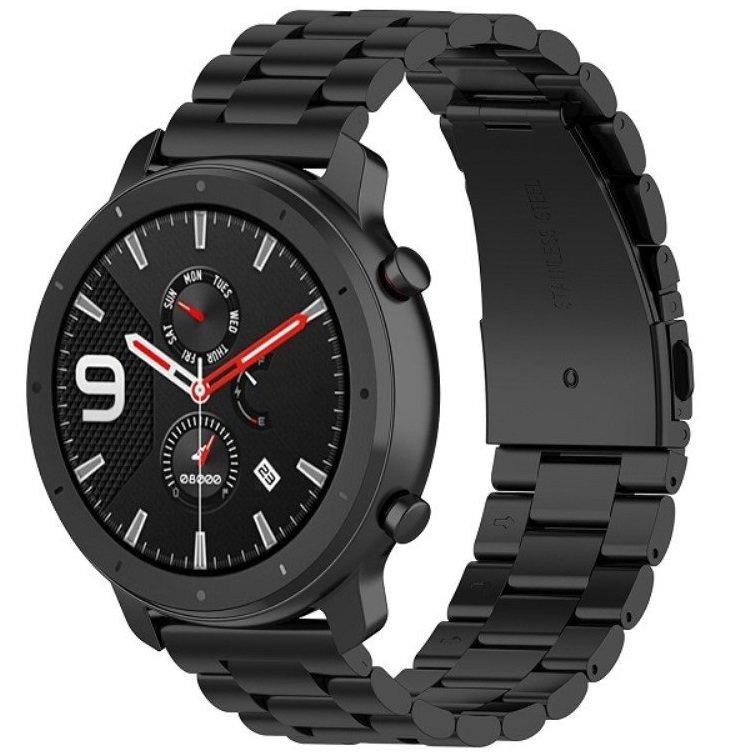 24mm Stainless Steel Bracelet, Black