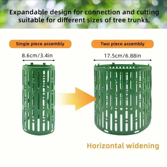 5 шт. защитный чехол для дерева, гибкий, блокирующийся, пластиковый, расширяемый, для защиты ствола дерева