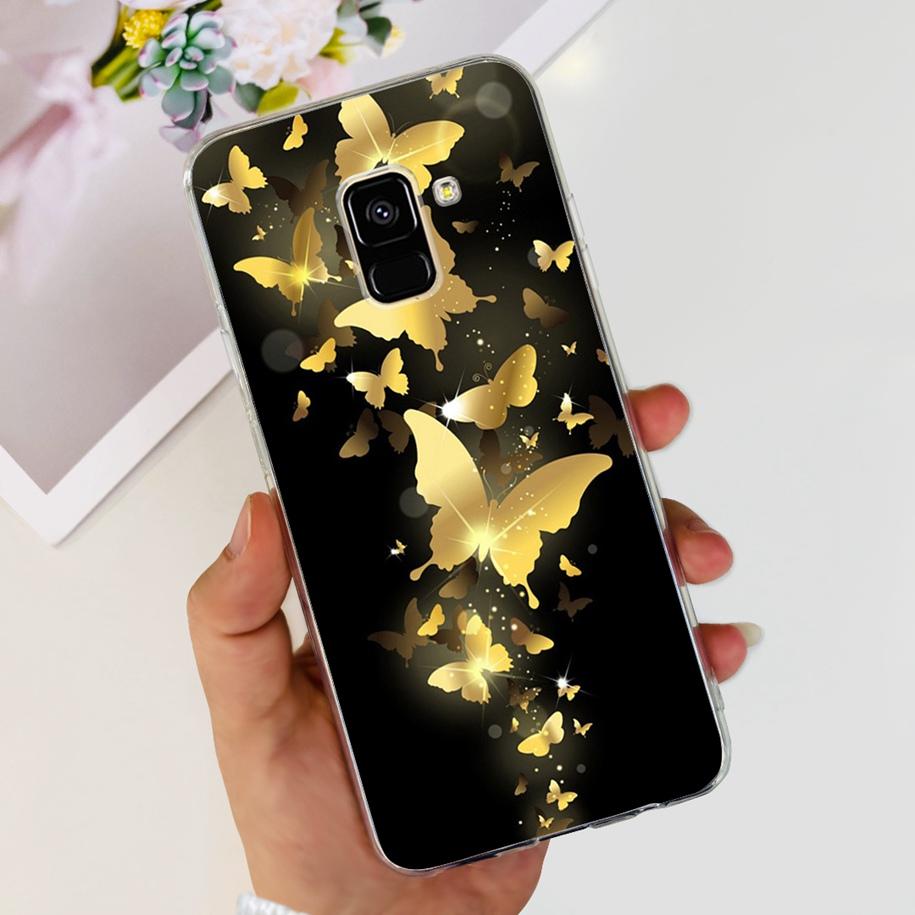 Чехол для Samsung Galaxy A6 A8 Plus 2018 Чехол Модный Бабочка Мягкий Прозрачный ТПУ Чехол для Телефона Для Samsung A6+ A8+ A 6 A 8 2018 Funda