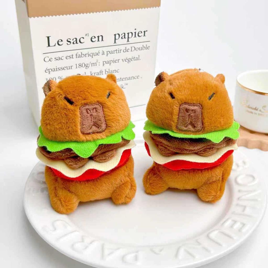 Капибала плюшевый кулон, милая кукла-капибар, тряпичная кукла, брелок, 4-дюймовая кукла-захват