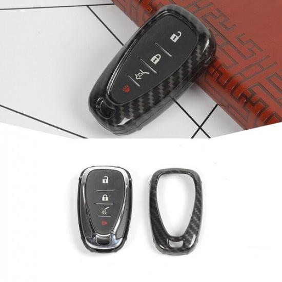 Car Carbon Fiber Key Fob Skin Cover Case Protector Shell For Chevy Camaro 10-21