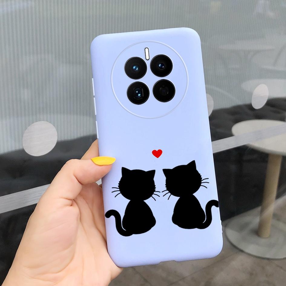 Чехол для Huawei Mate 50 Pro 2022 Милый Мультяшный Кот Расписной Мягкий ТПУ Защитный Чехол Для Huawei Mate50 Pro DCO-LX9 CET-LX9 Fundas