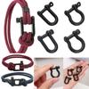 Outdoor Screw Joint Connector Shackle Fob Keychain Hook Solid Carabiner Key Ring D Bow Staples