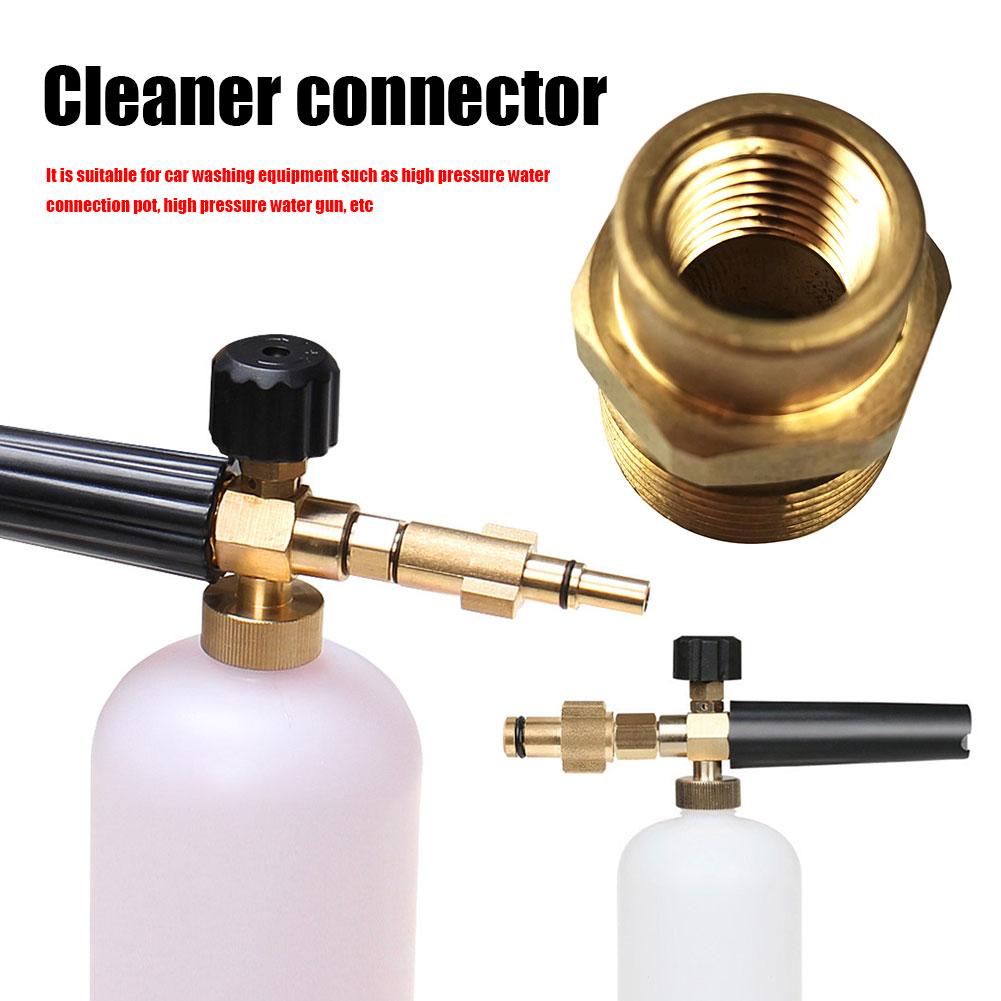 1/4 Inch F-M22 Snow Foam Lance Adapter Coupler Quick Connection Brass Washer Connector for High Pressure Water Pot