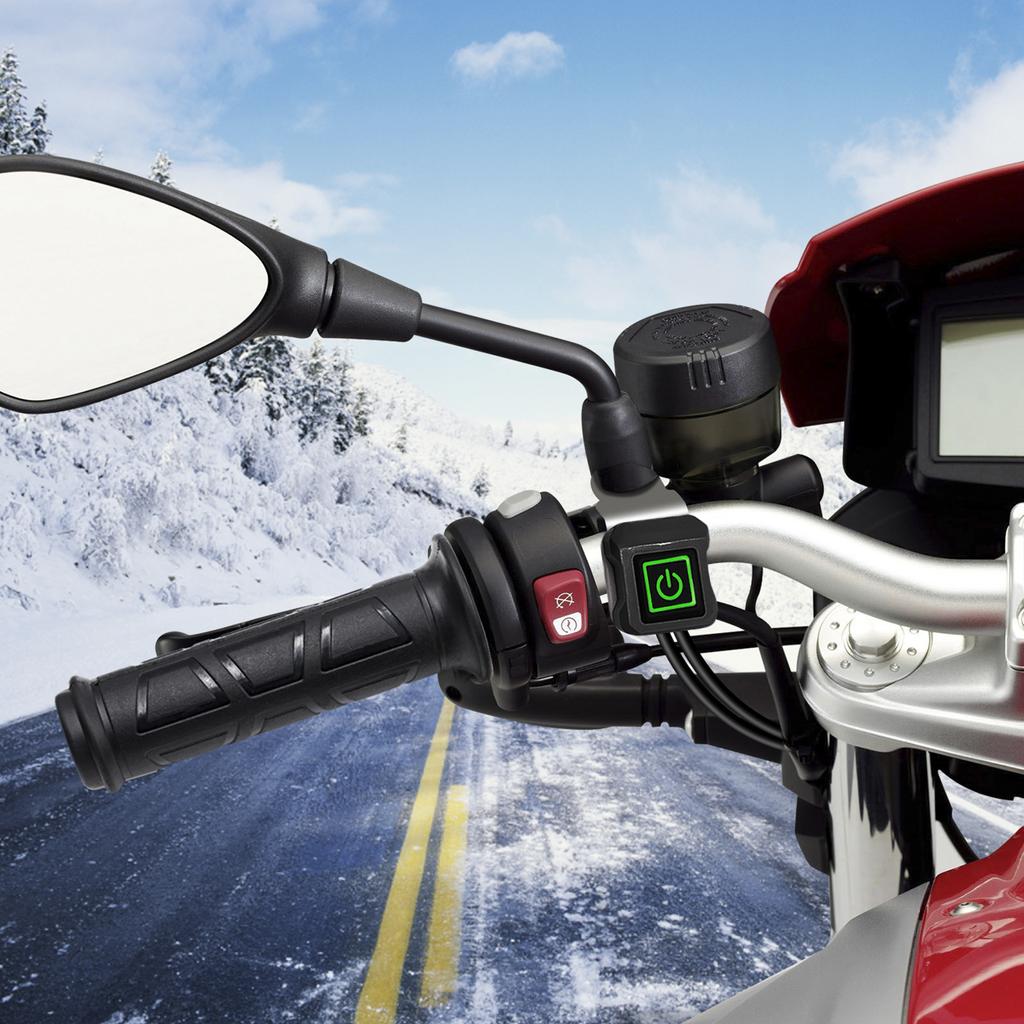 Motorcycle Electric Heating Grips 12V 22mm Handlebar Warmer ATV Bike Scooter Handle Hand Warmer Winter