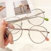 Fashion Korean Style Round Women Glasses Computer Frame Metal Anti Blue Light Spectacles Eyeglasses