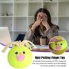 Hair Pulling Cartoon Stress Ball Stress Anxiety Relief Portable Kids Teens Adults TPR Hair Plucking Squeeze Ball Squishes Sensory Fidget Toy
