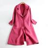 Warm Fashionable Women's Wool Coat with Belt for Autumn Casual Outerwear