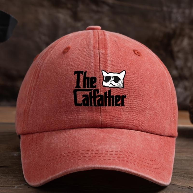 Бейсболка с принтом «Веселый кот с алфавитом», модная, универсальная, для улицы