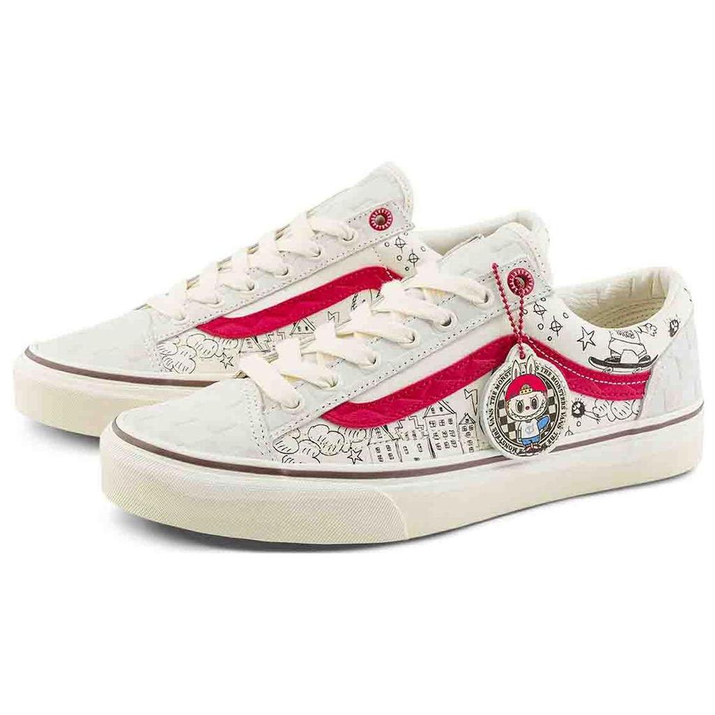 The Monsters X Vans Style 36 Labubu Unisex Sneakers White Marshmallow Red VN000CDECCZ