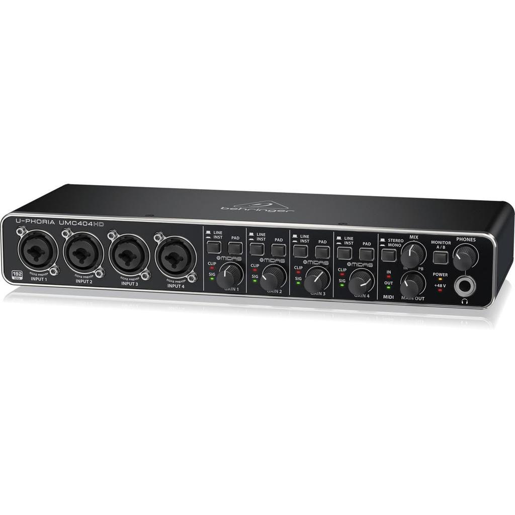 Behringer Behringer 4 Inputs 4 Outputs Audio Interface UMC404HD MIDI/USB U-PHORIA