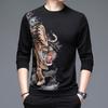 Spring and Autumn New Men's Thin Sweatshirts Medium and Young Casual Round Neck Printed Long-Sleeve T-Shirts Men's Personalized Bottoming Shirts