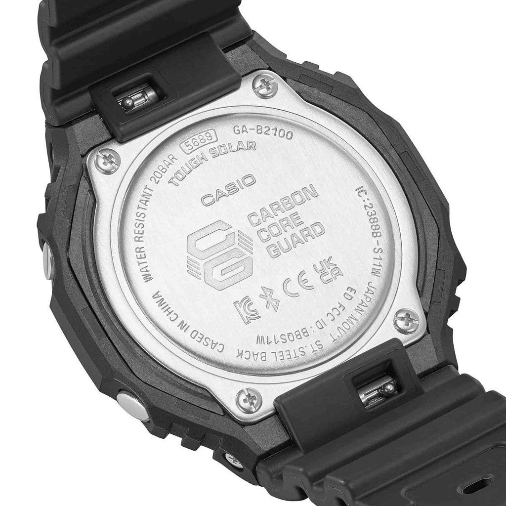 Casio G-shock Цифро-аналоговые ударопрочные часы на солнечной батарее Bluetooth для мужчин GA-B2100-1A