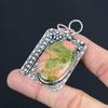 Easter Deal Sterling Silver Heart Chakra Unakite Stone Sister Pendant Jewelry