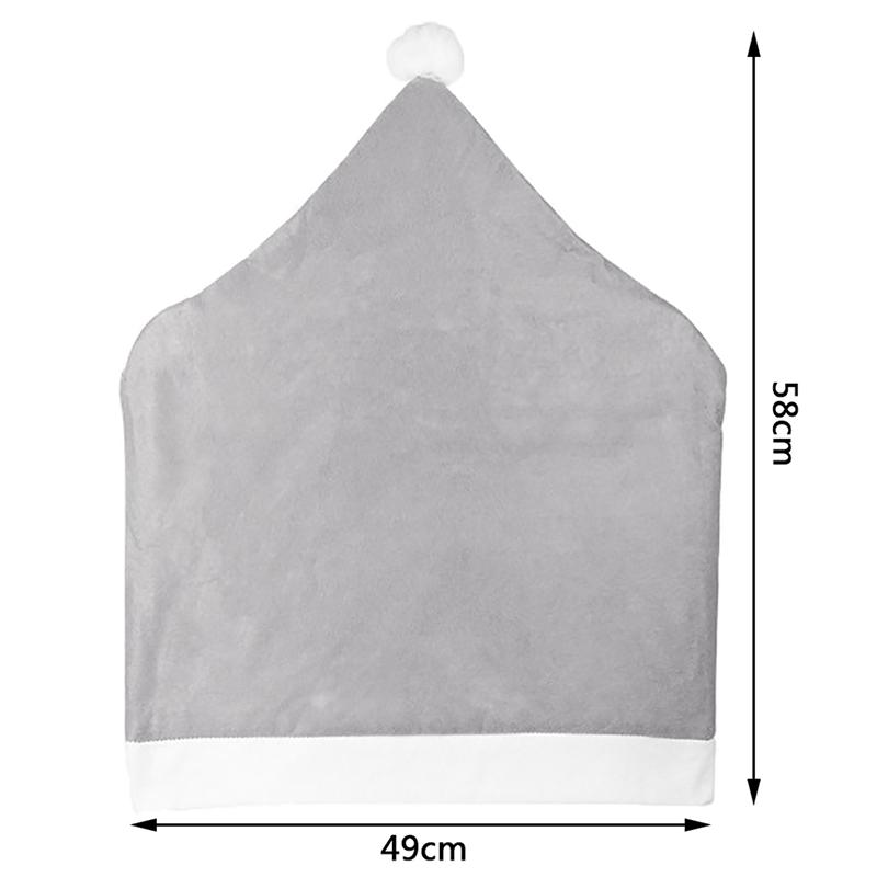 Чехлы для стульев в рождественских шляпах, чехлы для стульев на рождественский стол, декор для рождественской вечеринки