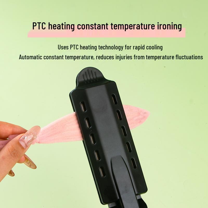 Мини-портативный выпрямитель и плойка для волос с зажимами-помпонами для очистки трубок