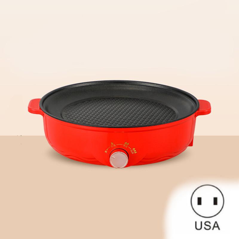 Электрическая сковорода-гриль с антипригарным покрытием для домашнего использования и приготовления пищи для небольшой семьи