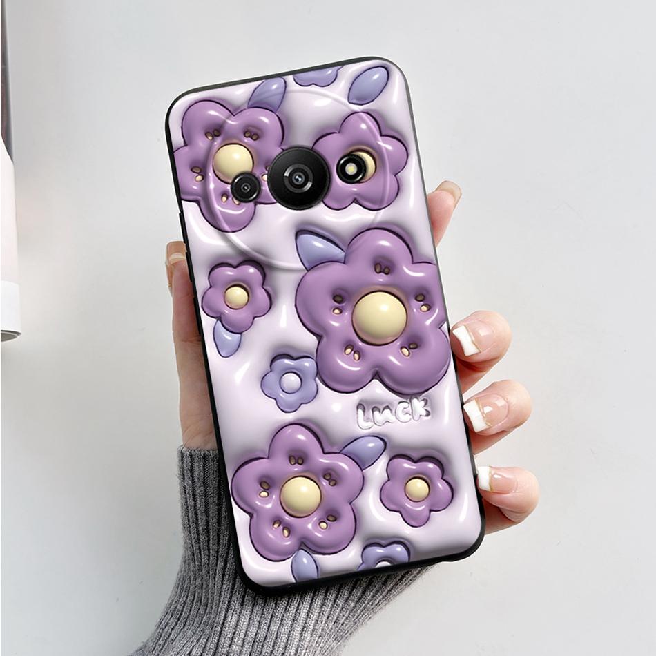 Чехол для телефона Xiaomi Redmi A3 Чехол-футляр Redmi A3 глобальная версия Чехол Мягкий силикон Redmi A3 A 3 RedmiA3 Funda Чехол-кармашек