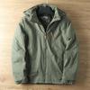 Autumn and Winter Fleece Lined Warm Hooded Jacket Men's Coat Waterproof Jacket Outdoor Hiking Hooded Windbreaker