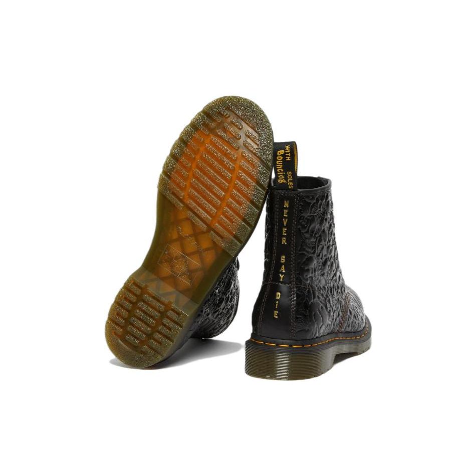 The Goonies X Warner Bros X Dr. Martens 1460 Emboss Leather Lace Up Boot NEVER SAY DIE! Unisex Sneakers Black 27939001