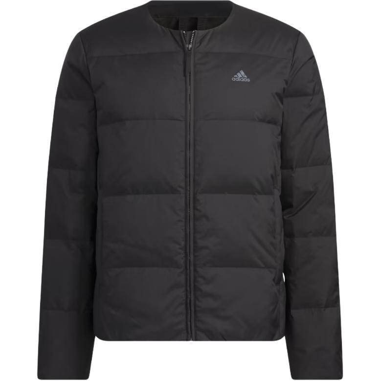 Adidas Куртка Pure Color с воротником на молнии и длинными рукавами, мужская верхняя одежда, черная IT8748