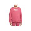 Nike Casual Comfortable Solid Color Warm American Letter Print Long Sleeve Sweatshirt Kids Sweatshirt Pink DJ5827-622