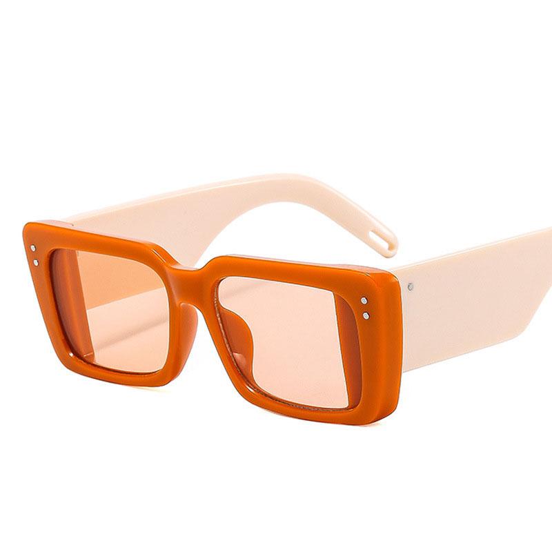 Candy Color Sun glasses Men Women Square Shape Wide Leg Anti-glare Sunglasses for Men Women Fashion Trendy Glasses Female