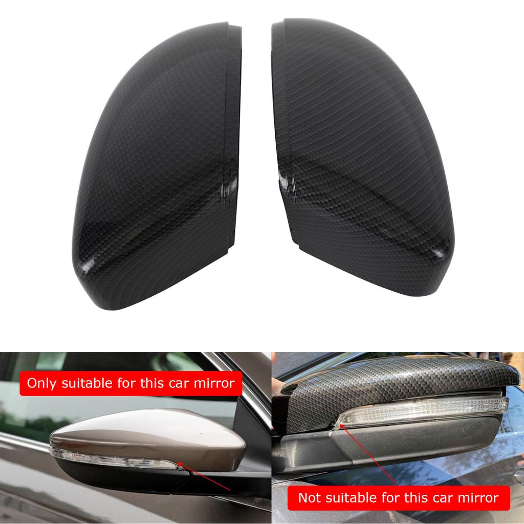 Left & Right Rear Door Wing View Mirror Cover Cap 3C8857537 For VW Jetta Passat