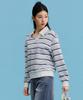 CHASECULT Women'S Striped Open Collar T-Shirt-Farg5166B0A