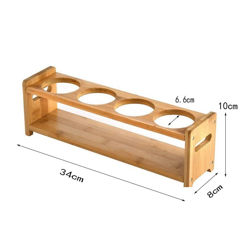 Wooden Spice Jar Rack Kitchen Seasoning Can Storage Rack Oil Bottle Condiment Shelf Spice Jar Stand Kitchen Organizer Holders