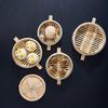 ZISIZ 30cm Steel Rim Bamboo Steamer Set