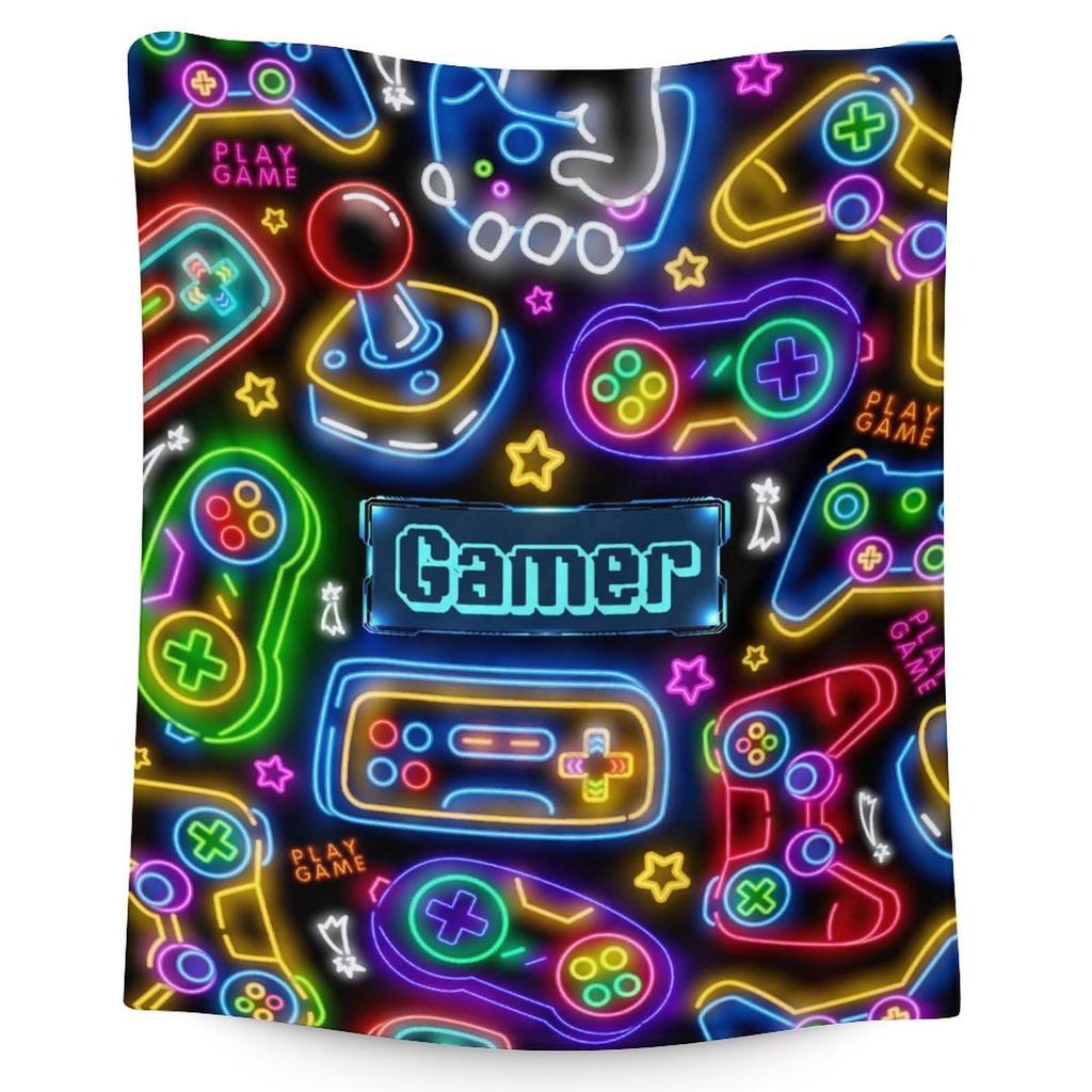 Cool Gamepad Pattern High Definition Digital Printing Blanket Person Gift Blanket Office Blanket