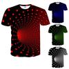 Stylish 3d Printing Round Neck Short Sleeve Shirt For Men In Soft Breathable Fabric