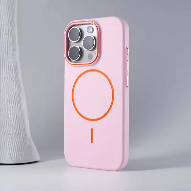 Роскошный матовый полупрозрачный жесткий чехол для телефона iPhone 16 15 14 13 12 Pro Max Plus с сильным магнитным присоской для беспроводной зарядки