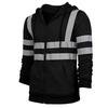 Mens Road Work High VisibilityPullover Long Sleeve Hooded Sweatshirt Tops Blouse