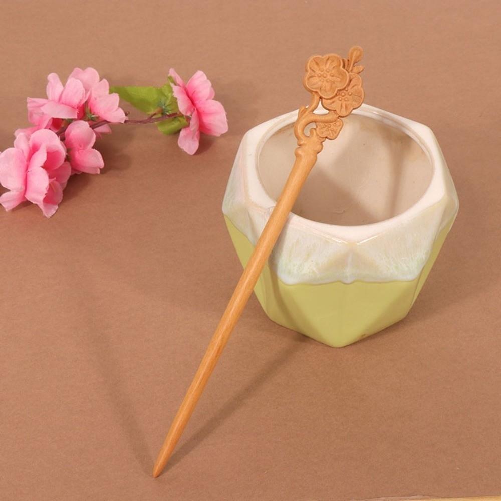 Updo Accessory Hanfu Hairpin Double-sided Carvings Ancient Style Hair Chopstick Women