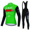 Mens Long Sleeve Cycling Jersey Bib Shorts Set Mountain Bike Riding