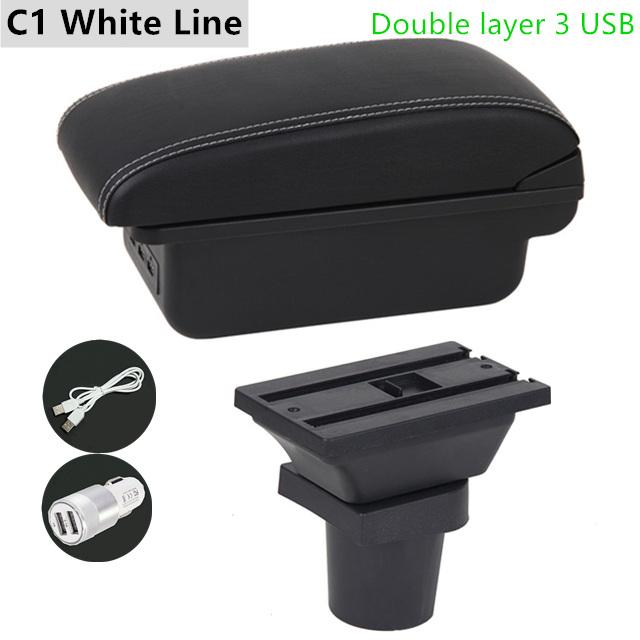 For Toyota Yaris Sol 1998 1999 2000 2001 2002 2003 2004 2005 Car Armrest Box Internal Modification USB Led Accessories