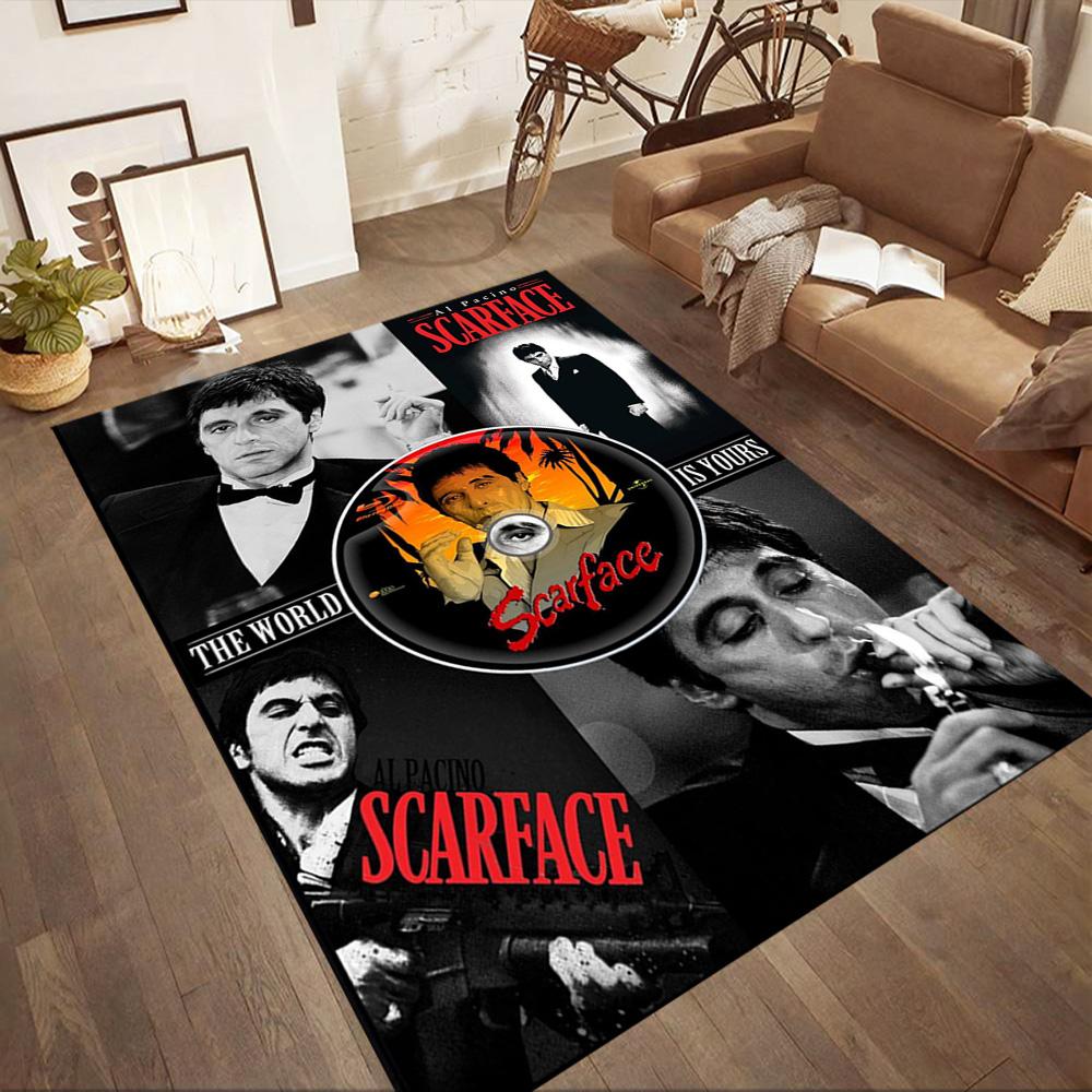 Scarface Style Square rugs are a great choice for living rooms, bedrooms, home décor, and as gifts.