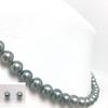 Ise Shima pearl specialty store Isowa Pearl Akoya pearl necklace set Blue Gray Silver Clasp 70349 [Isowa Pearl] 6.5-7.0mm