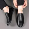 Fashion Fashion Slip-on Flat-soled Men Loafers Spring Autumn Soft-soled Casual Man Driving Shoes Designer Solid Color Male Leather Shoes