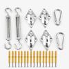 304 Stainless Steel Triangle Shade Sail Accessory Kit with Outdoor Turnbuckle & Diamond Fittings
