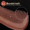 Engraved Sandalwood Long Handle Wide Tooth Scalp Comb