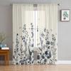 Цветы Листва Стрекозы Винтажные Прозрачные Шторы Для Гостиной Спальни Детской Комнаты Тюль Оконные Шторы