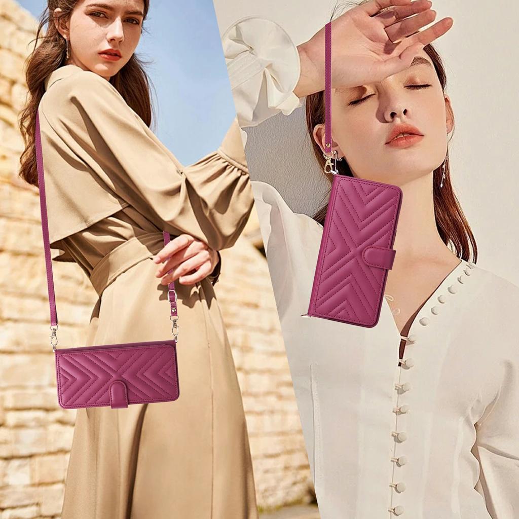 For Samsung Galaxy A17 5G/A17 4G Case with Shoulder/Wrist Strap Leather Phone Cover Stand Wallet